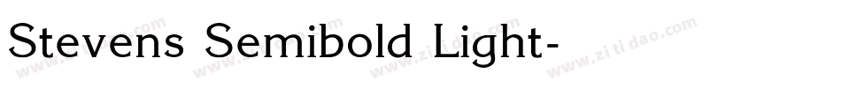 Stevens Semibold Light字体转换
